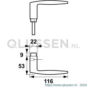 AXA deurkruk Curve 6150-71-11/BL