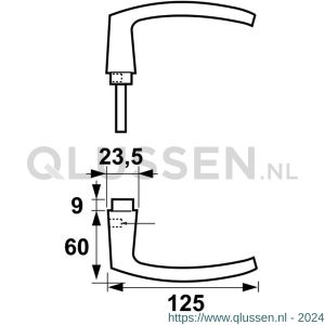 AXA deurkruk Blok zwaar 6164-71-11/E