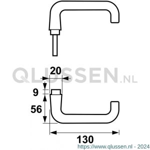 AXA deurkruk Sabel 6171-10-92/E