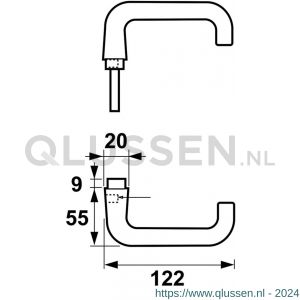 AXA deurkruk Sabel 6171-71-91/E