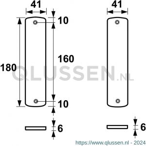 AXA Curve binnendeurschilden blind 6350-20-91/E