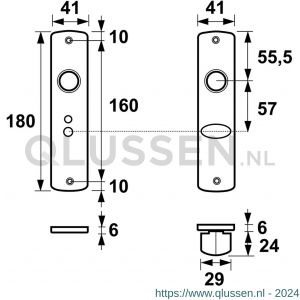 AXA Curve toiletdeurschilden TL 57-5 6350-45-92/57E