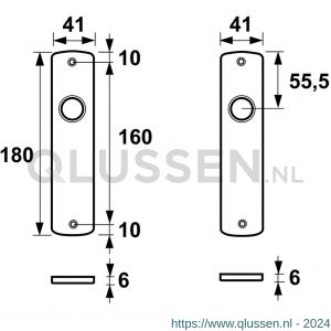 AXA Curve loopdeurschilden blind 6350-50-92/E