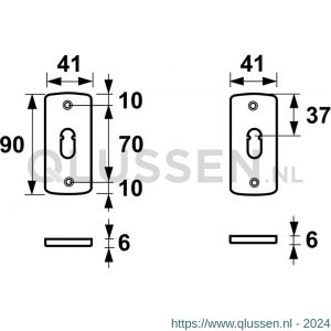 AXA Curve binnendeurrozetten SL 6350-91-91/E