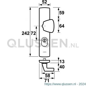 AXA Curve Plus veiligheidsschild buiten S-knop PC 72 anti-kerntrek 6665-56-29/72