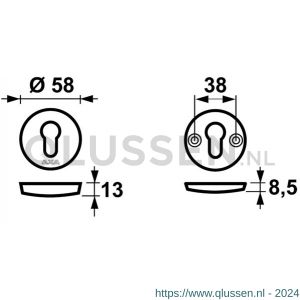 AXA Curve veiligheidsrozetten rond 6680-10-11