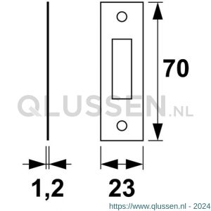 AXA sluitplaat kastslot 7110 7110-10-22