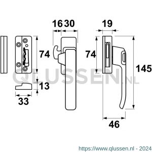 AXA raamsluiting 3327-51-68/E