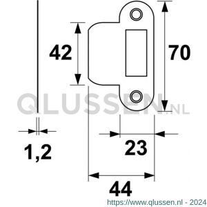 AXA sluitplaat loopslot 7155 7155-10-56/E