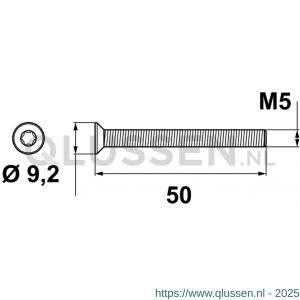 AXA set bouten M5x50 set 10 stuks Premium project Klik 6490-91-81