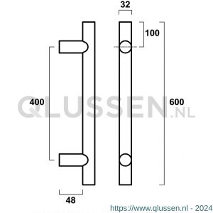 AXA deurgreep 4724 diameter 32 mm 6BR-4724-32600SS