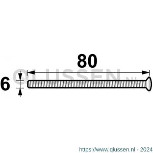 AXA bout M6x80 Torx veiligheidsbeslag 6990-49-81