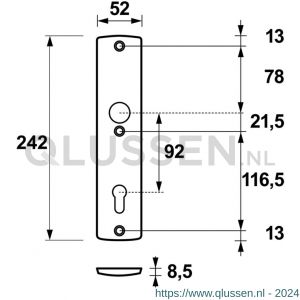 AXA Curve Plus veiligheidsschild binnen PC 92 6661-90-11/92