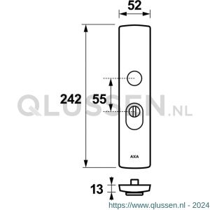 AXA Curve Plus veiligheidsschild buiten PC 55 anti-kerntrek 6665-90-11/55