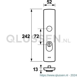 AXA Curve Plus veiligheidsschild buiten PC 72 anti-kerntrek 6665-90-11/72