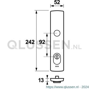 AXA Curve Plus veiligheidsschild buiten PC 92 anti-kerntrek 6665-90-11/92