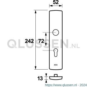 AXA Curve veiligheidsschild buiten PC 72 6660-90-11/72