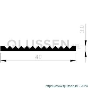 AluArt slijtstrip S1 40x3 mm L 6000 mm aluminium brute AL046220