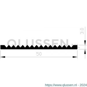 AluArt slijtstrip S2 50x3 mm L 5000 mm aluminium brute AL040221