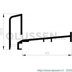 AluArt dorpelprofiel S6 L 3000 mm per 2 stuks aluminium brute AL040490