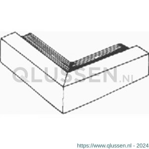 AluArt dakrandprofiel hoekstuk uitwendige hoek dakrand 30x28 mm 200x200 mm voor AL050619 aluminium brute AL051619