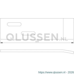 AluArt anker voor waterslag 5/15 graden lang 90 (105) mm aluminium brute AL060012