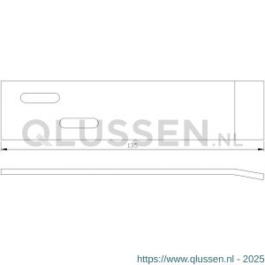 AluArt anker voor waterslag 5/15 graden lang 120 (135) mm aluminium brute AL060013