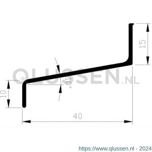 AluArt waterslagprofiel 40 mm L 2500 mm per 2 stuks aluminium brute AL068236