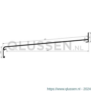 AluArt waterslagprofiel Roundline 5 graden 250/240 mm L 6000 mm aluminium brute AL060250