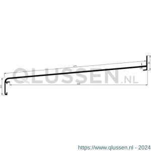 AluArt waterslagprofiel Roundline 5 graden 275/265 mm L 6000 mm aluminium brute AL060275