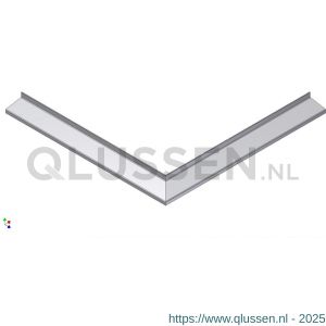 AluArt waterslagprofiel hoekstuk 90 graden uitwendige hoek 50 mm 500x500 mm voor AL060214 aluminium brute AL061214