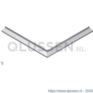 AluArt waterslagprofiel hoekstuk 90 graden uitwendige hoek 40 mm 500x500 mm voor AL060236 aluminium brute AL061236