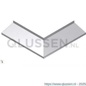 AluArt waterslagprofiel hoekstuk 90 graden uitwendige hoek 140 mm 500x500 mm voor AL060246 aluminium brute AL061246