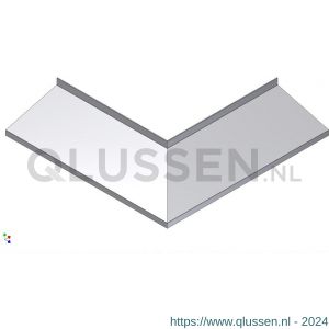 AluArt waterslagprofiel hoekstuk 90 graden uitwendige hoek 160 mm 500x500 mm voor AL060247 aluminium brute AL061247