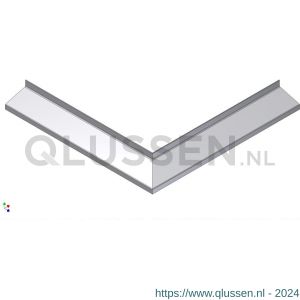 AluArt waterslagprofiel hoekstuk 90 graden uitwendige hoek 70 mm 500x500 mm voor AL060610 aluminium brute AL061610