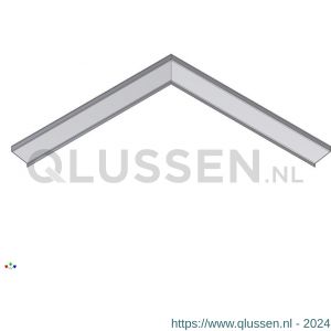 AluArt waterslagprofiel hoekstuk 90 graden inwendige hoek 60 mm 500x500 mm voor AL060215 aluminium brute AL062215