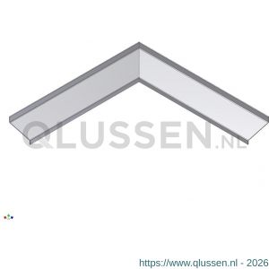 AluArt waterslagprofiel hoekstuk 90 graden inwendige hoek 80 mm 500x500 mm voor AL060230 aluminium brute AL062230