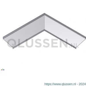 AluArt waterslagprofiel hoekstuk 90 graden inwendige hoek 120 mm 500x500 mm voor AL060231 aluminium brute AL062231