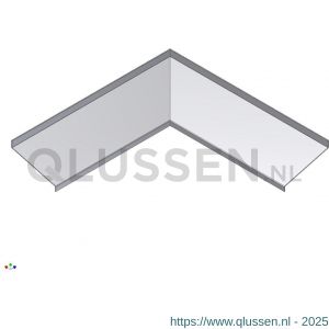 AluArt waterslagprofiel hoekstuk 90 graden inwendige hoek 140 mm 500x500 mm voor AL060246 aluminium brute AL062246