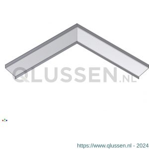 AluArt waterslagprofiel hoekstuk 90 graden inwendige hoek 70 mm 500x500 mm voor AL060610 aluminium brute AL062610