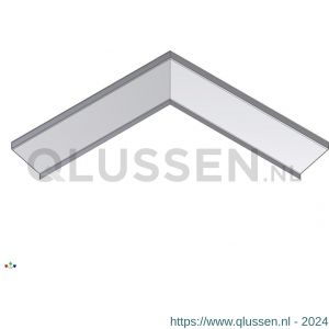 AluArt waterslagprofiel hoekstuk 90 graden inwendige hoek 90 mm 500x500 mm voor AL060611 aluminium brute AL062611