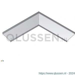 AluArt waterslagprofiel hoekstuk 90 graden inwendige hoek 110 mm 500x500 mm voor AL060612 aluminium brute AL062612