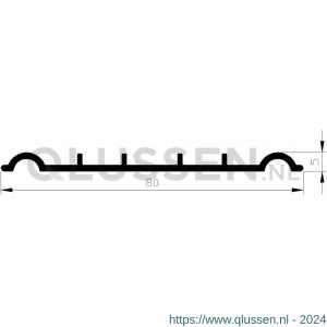 AluArt waterslagprofiel koppelplaatje voor Roundline 110/5 aluminium brute AL063110