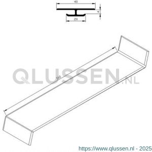 AluArt waterslagprofiel koppelstuk voor waterslag 160 mm aluminium brute AL063160