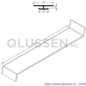 AluArt waterslagprofiel koppelstuk voor waterslag 180 mm aluminium brute AL063180