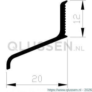 AluArt lekdorpel 20 mm geboord en gesoevereind L 5000 mm aluminium brute AL063520