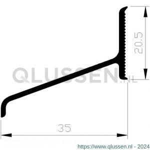 AluArt lekdorpel 35 mm geboord en gesoevereind L 5000 mm aluminium brute AL063535