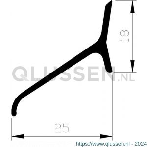 AluArt lekdorpel 25x18 mm L 6000 mm aluminium brute AL066227