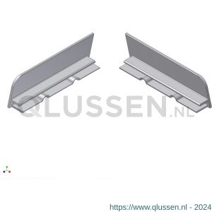 AluArt waterslagprofiel stel kopschotjes links en rechts profiel 80 mm aluminium brute AL067080
