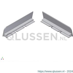 AluArt waterslagprofiel stel kopschotjes links en rechts profiel 100 mm aluminium brute AL067100